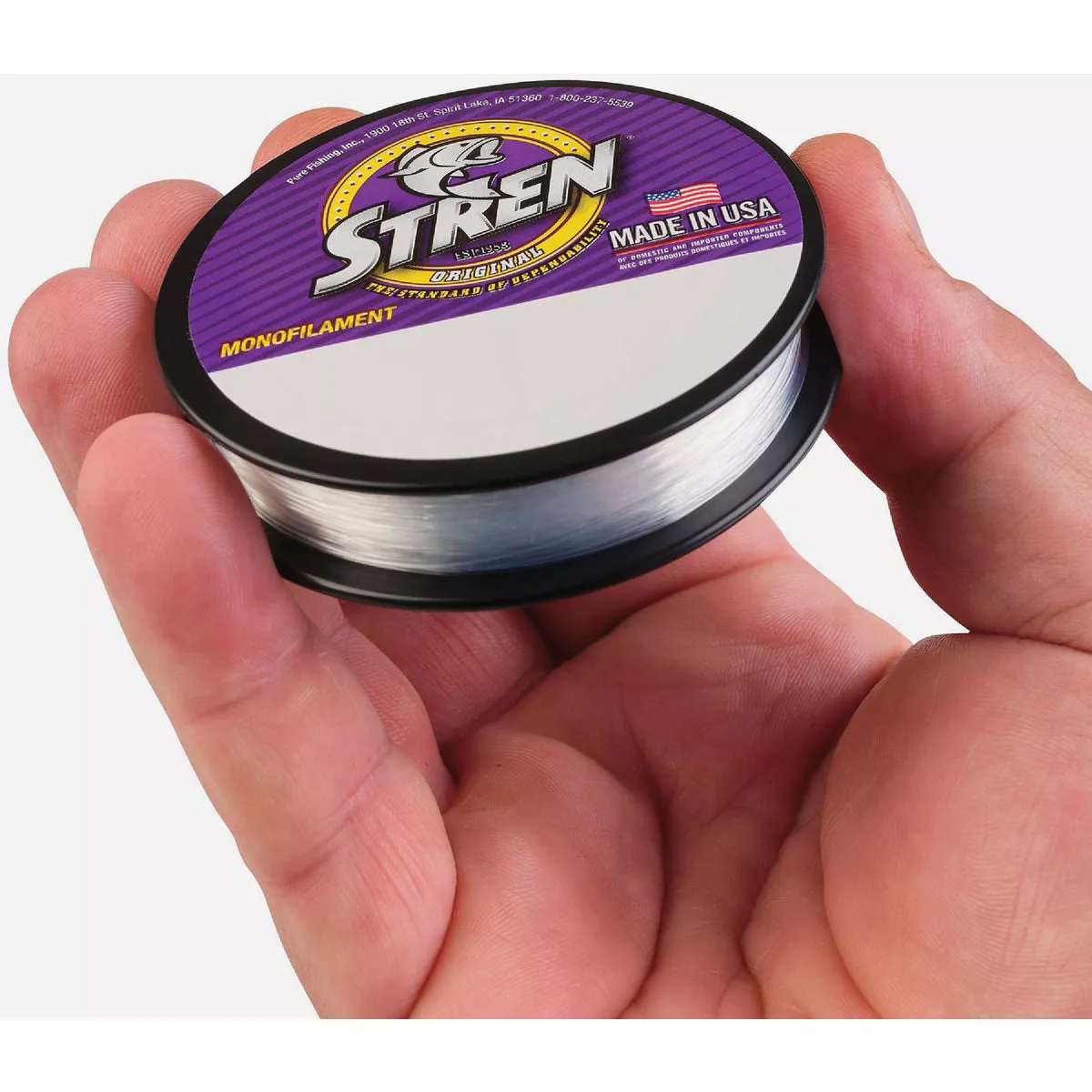 Stren 12 Lb. 100 Yd, Clear BLue Fluoresent Monofilament Fishing Line