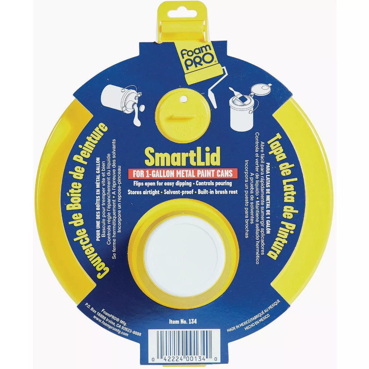 FoamPro 1 Gal. Flip-Top Screw-On Cap Smartlid