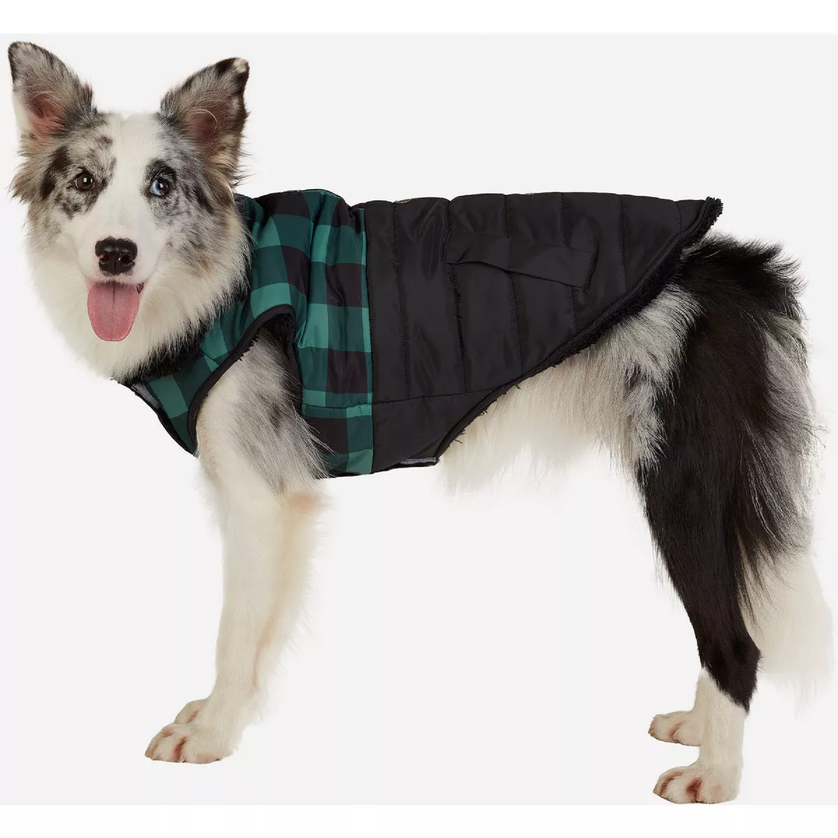 Best Furry Friends Medium Green Buffalo Check Dog Coat | True Value ...