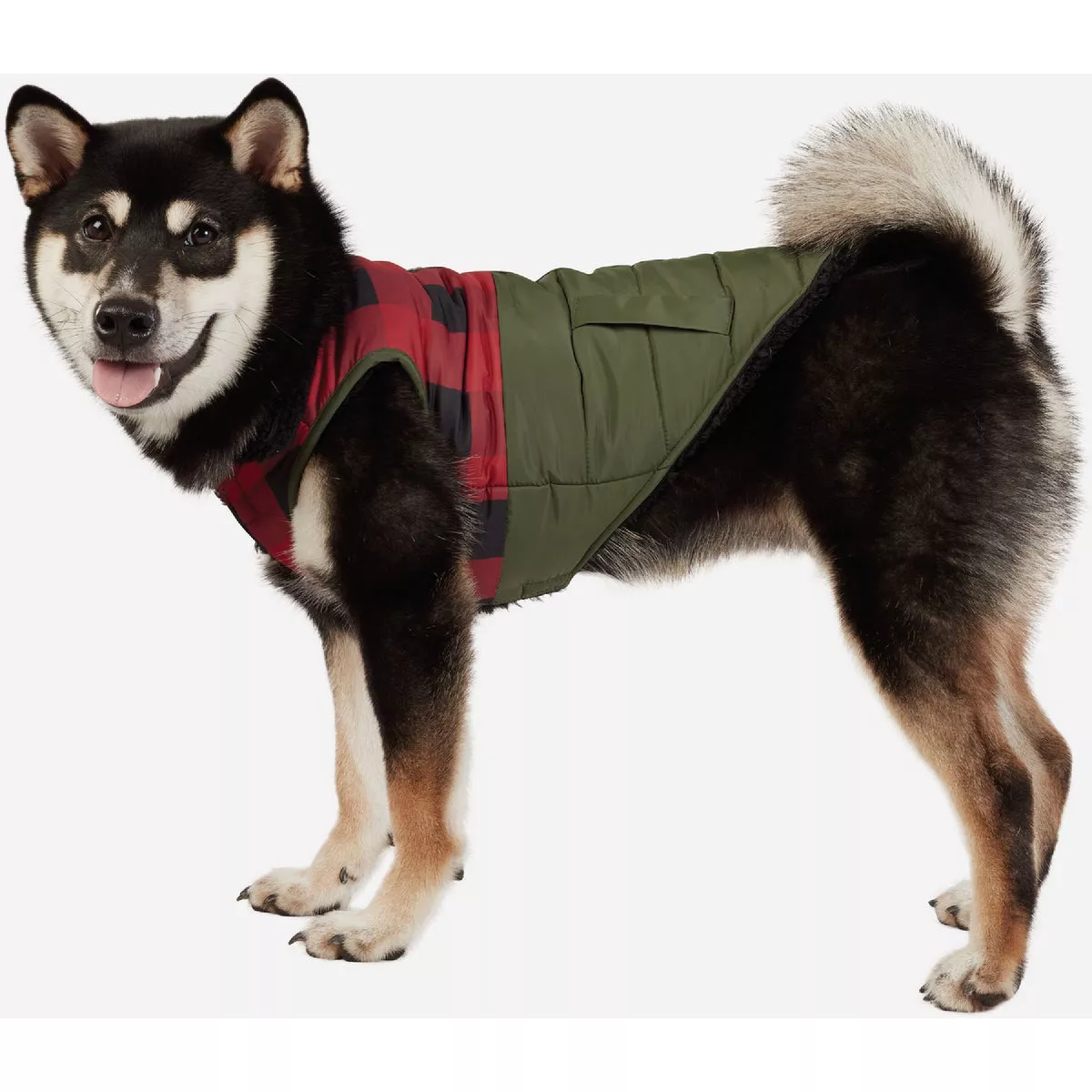 Best Furry Friends Large Red Buffalo Check Dog Coat