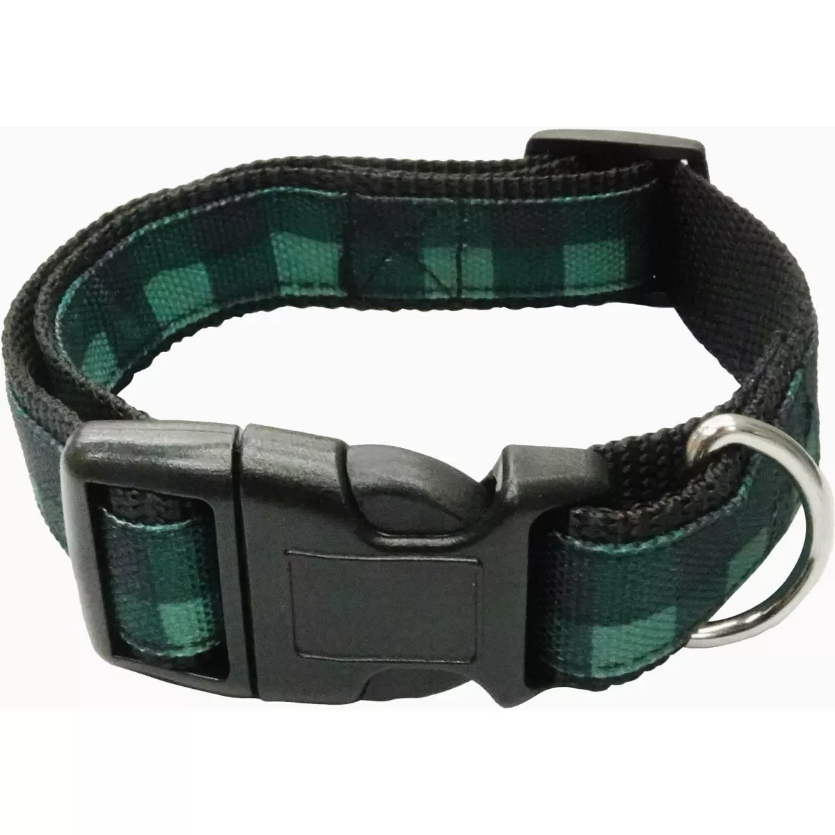 Best Furry Friends Small/Medium Green Buffalo Check Dog Collar