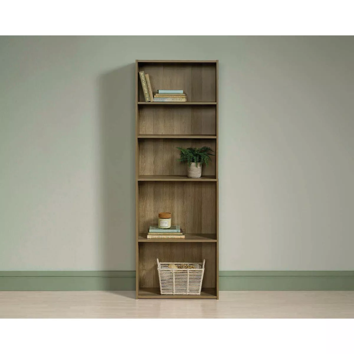 Sauder Beginnings 5-Shelf Bookcase, Summer Oak