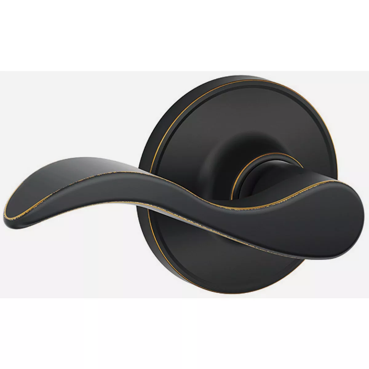 Schlage J Series Passage Function, Seville Lever, 716 Aged Bronze Finish