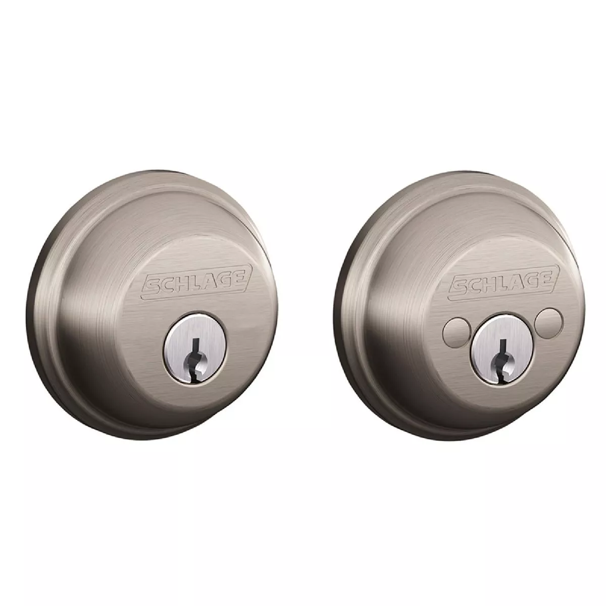 Schlage B-Series Double Cylinder Deadbolt - Satin Nickel