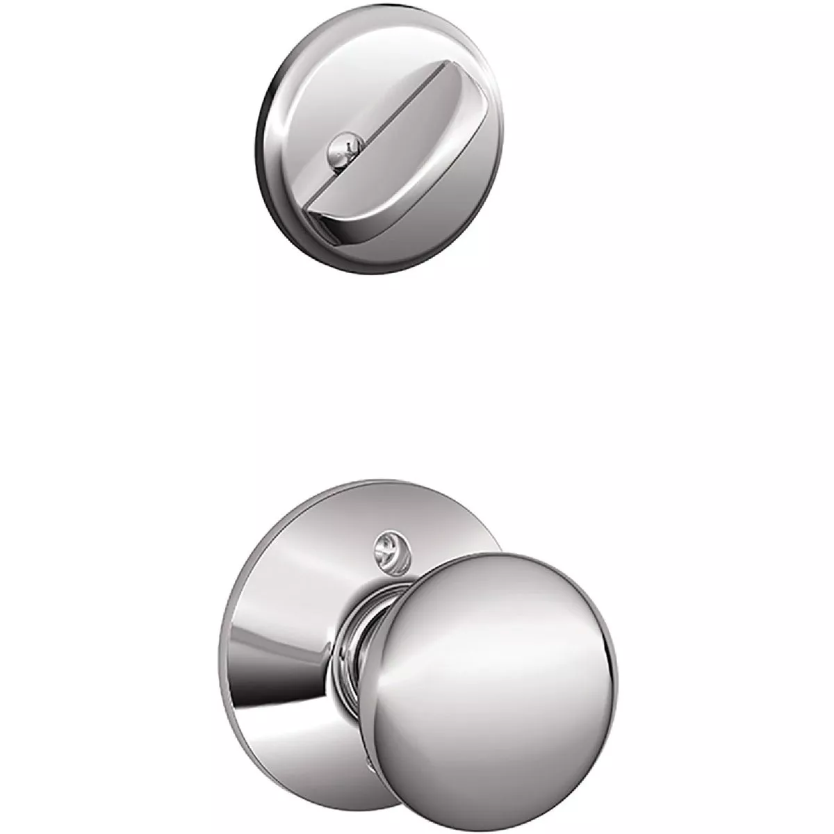 Schlage F Series Plymouth Bright Chrome Entry Door Handleset