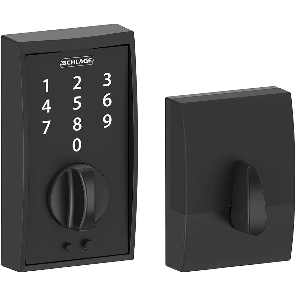 Schlage Electronic Lock Century Matte Black Touchscreen Deadbolt