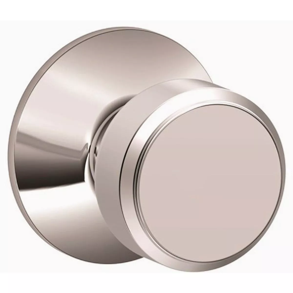 Schlage F Series Passage Function, Bowery Knob, 625 Bright Chrome Finish