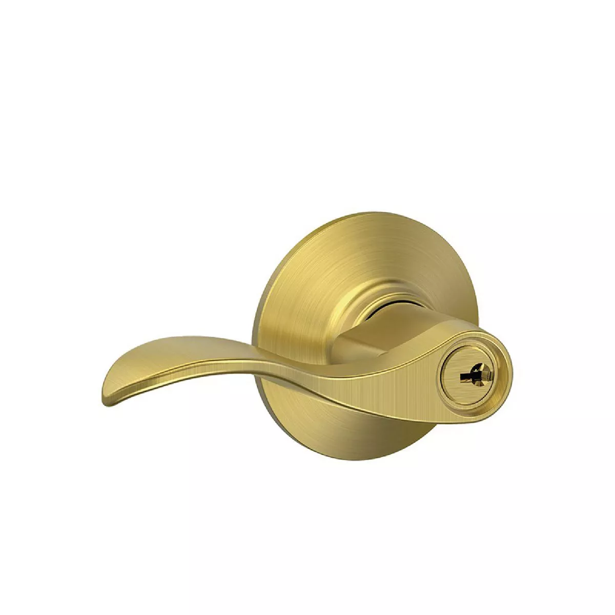 Schlage F Series Satin Brass Accent Entry Door Lever