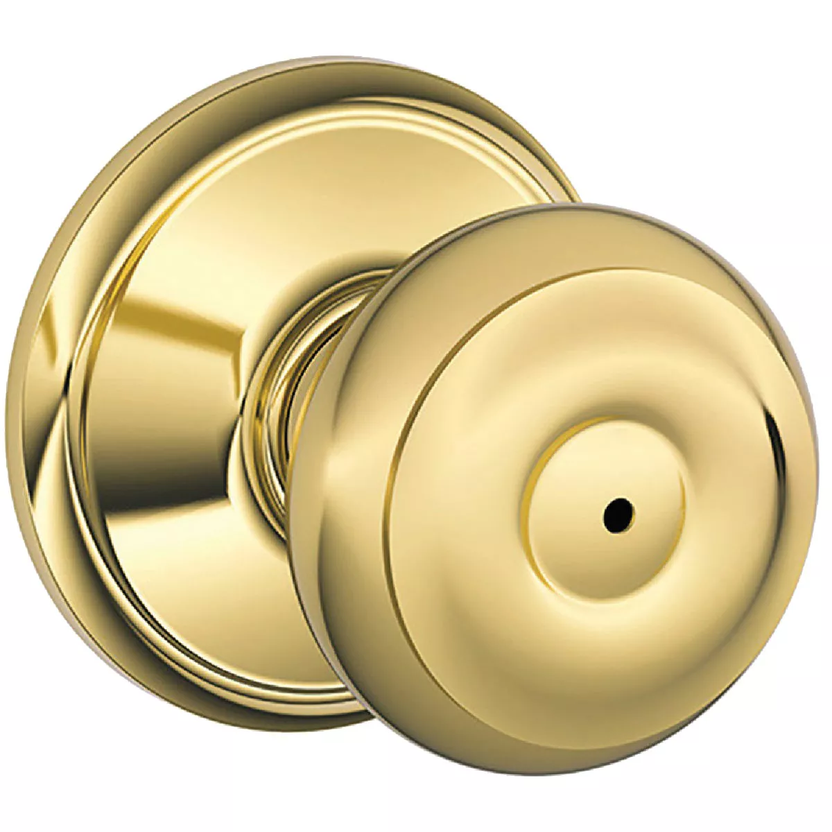 Georgian Knob, Split Finish, Privacy - Bright Brass x Bright Chrome