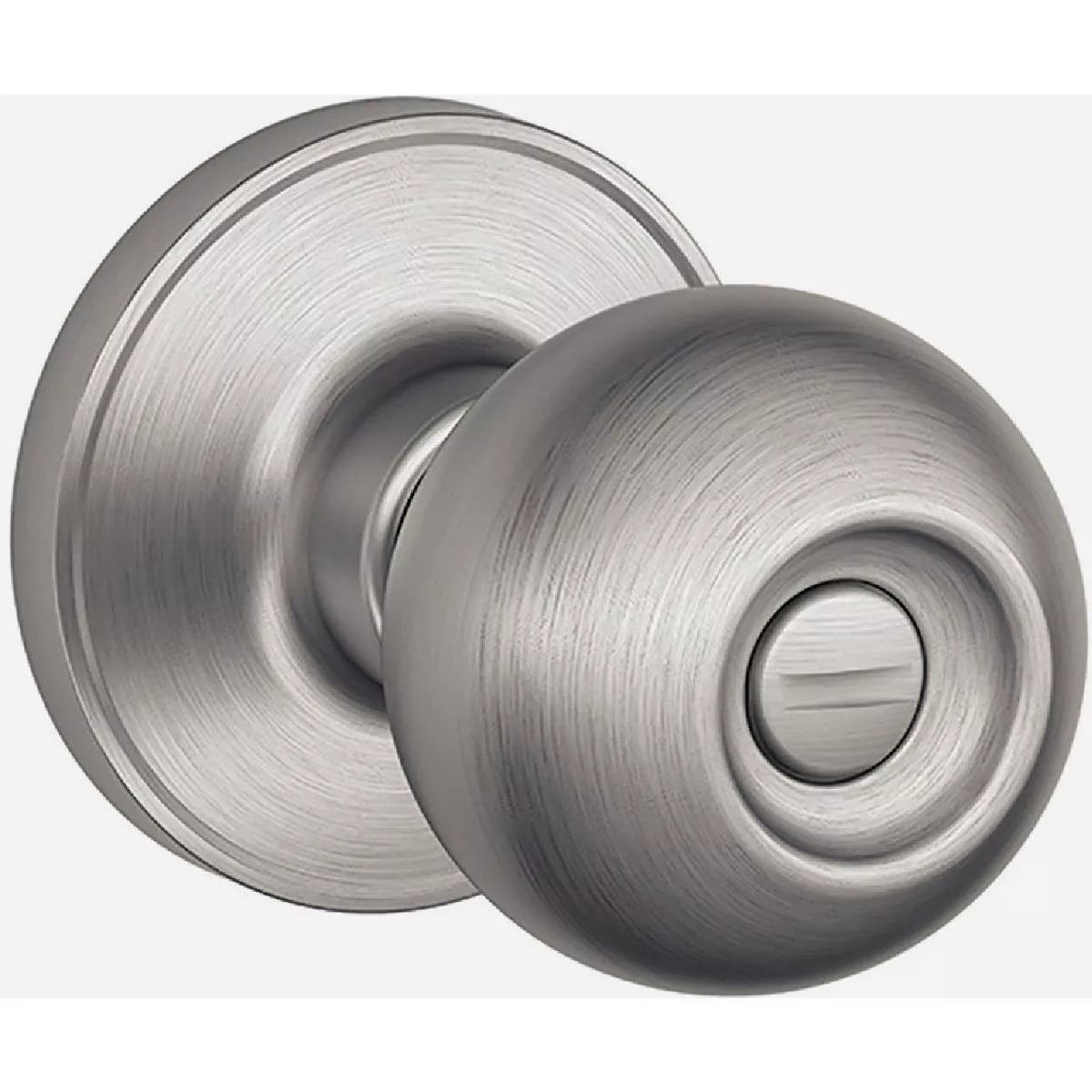 Schlage J Series Privacy Function, Corona Knob, 619 Satin Nickel Finish