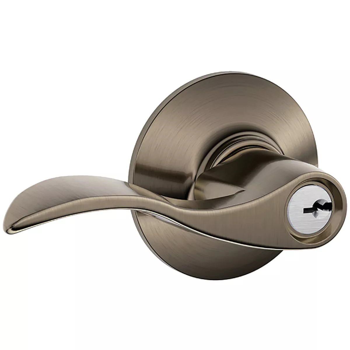 Accent Lever Keyed Entry - Antique Pewter
