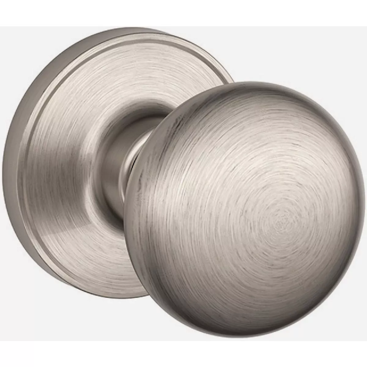 Schlage J Series Passage Function, Stratus Knob, 619 Satin Nickel Finish