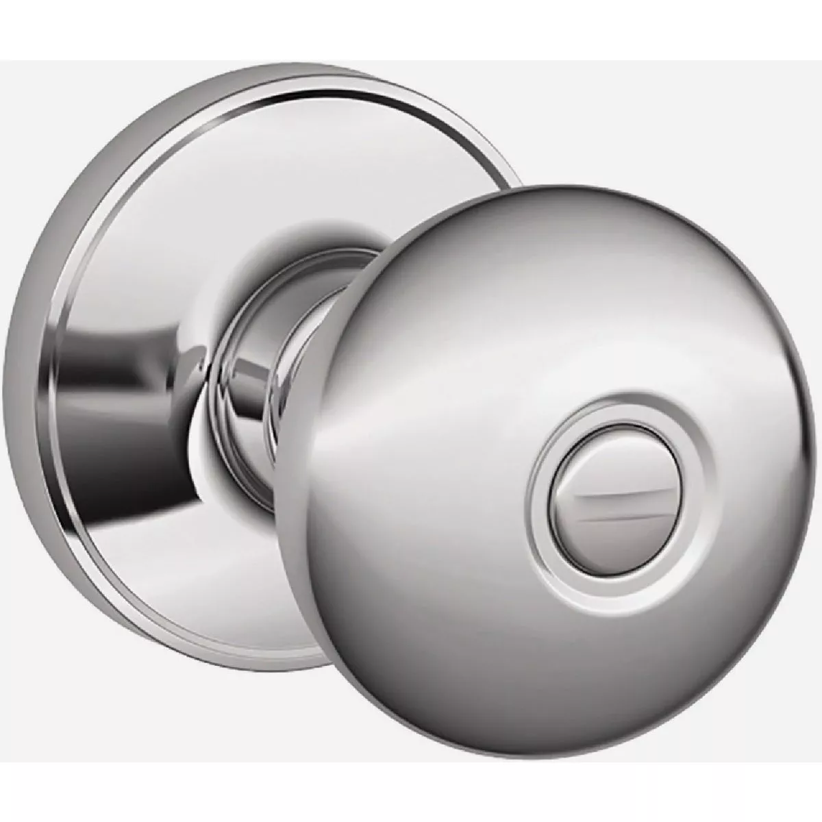 Schlage J Series Privacy Function, Stratus Knob, 619 Satin Nickel Finish