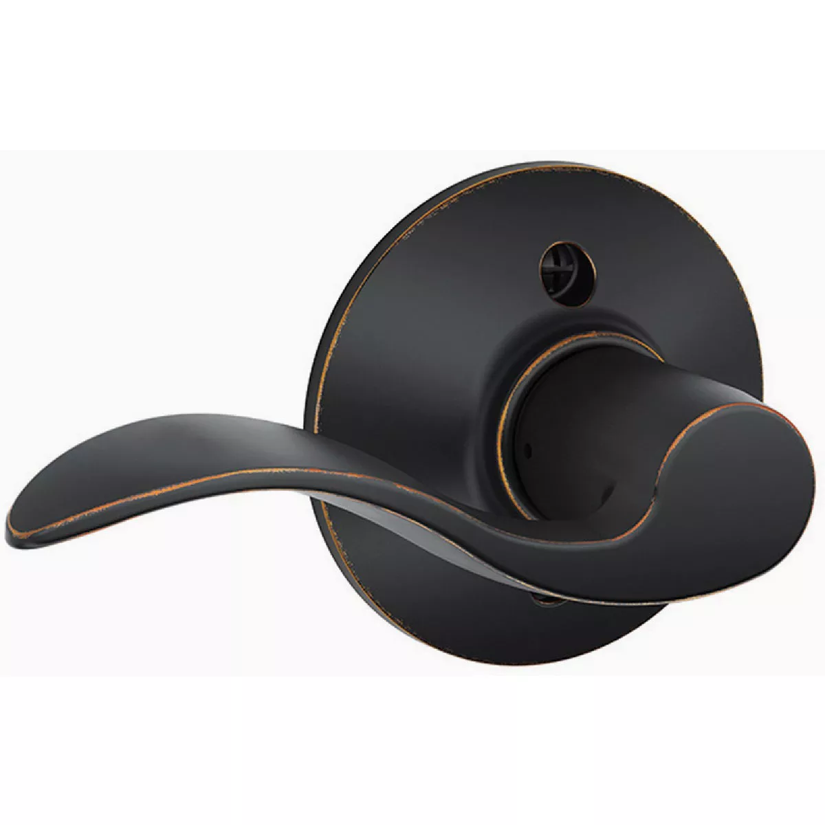 Schlage F Series Dummy Function, Accent Lever, 716 Aged Bronze Finish, Left Hand Handing