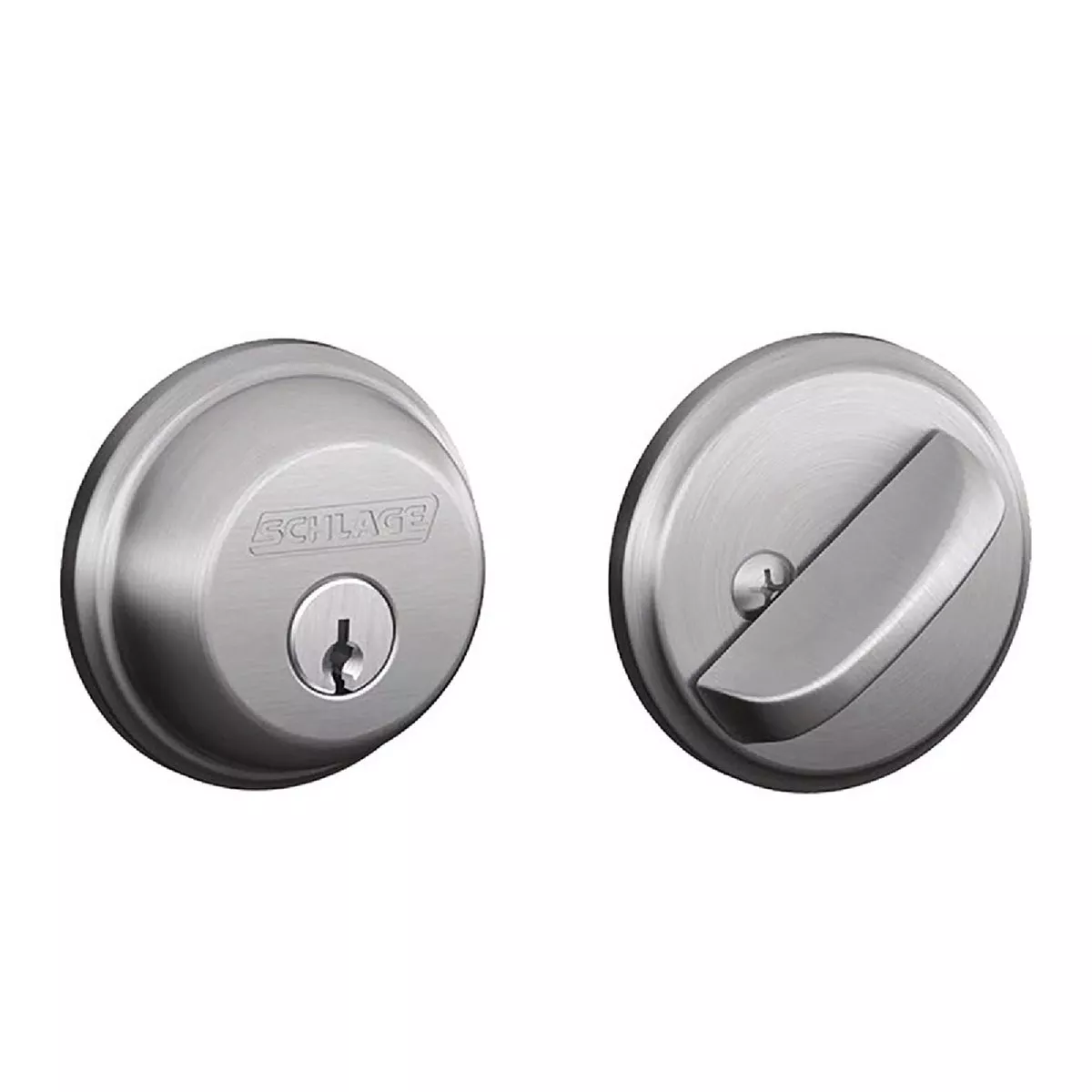 Schlage B-Series Single Cylinder Deadbolt - Satin Chrome