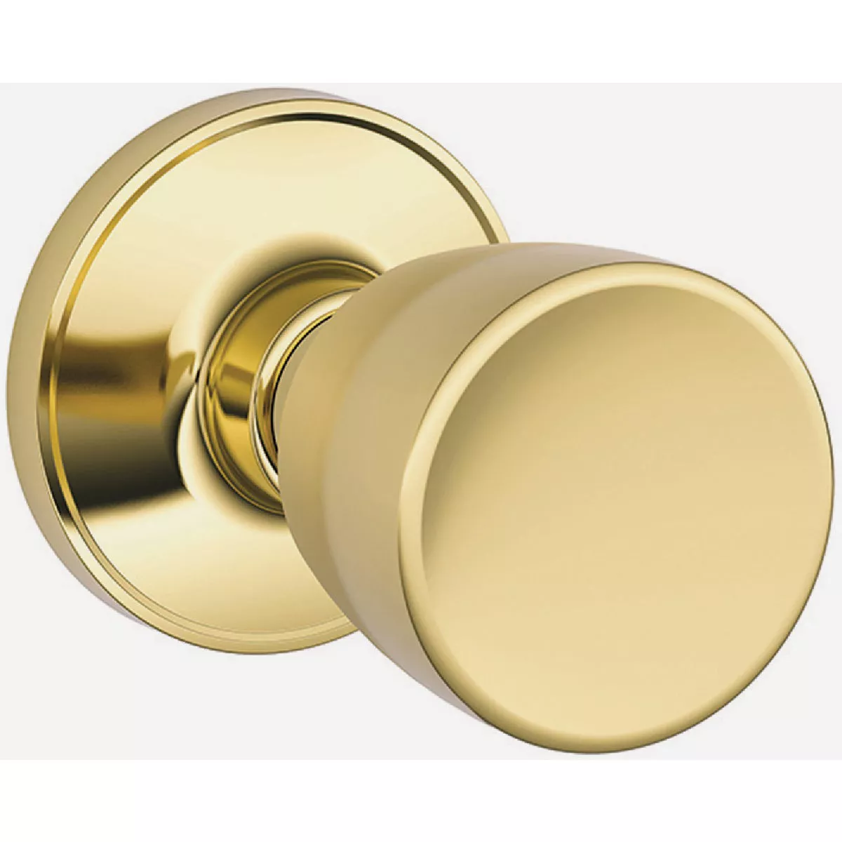 Schlage J Series Passage Function, Byron Knob, 605 Bright Brass Finish