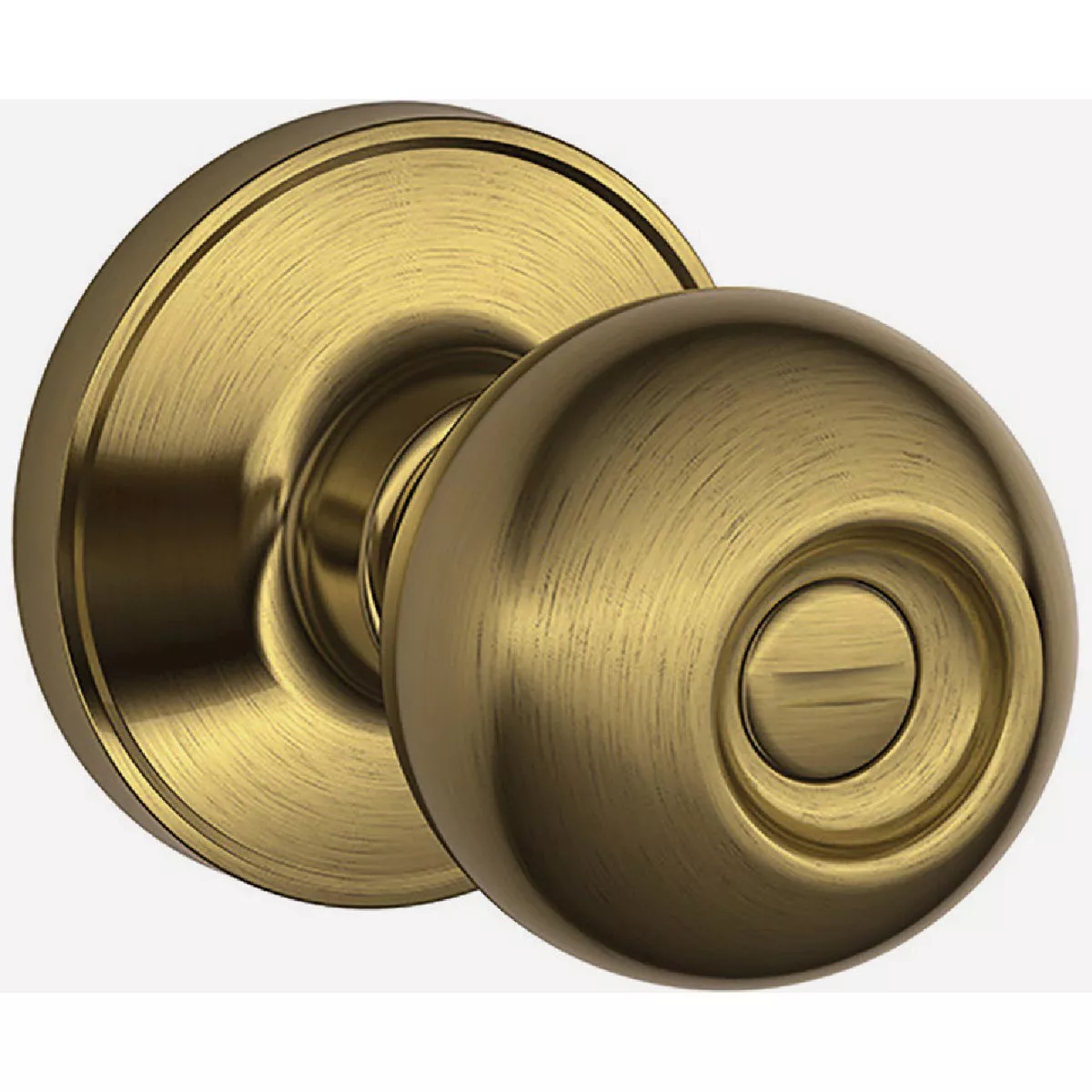 Schlage J Series Privacy Function, Corona Knob, 605 Bright Brass Finish