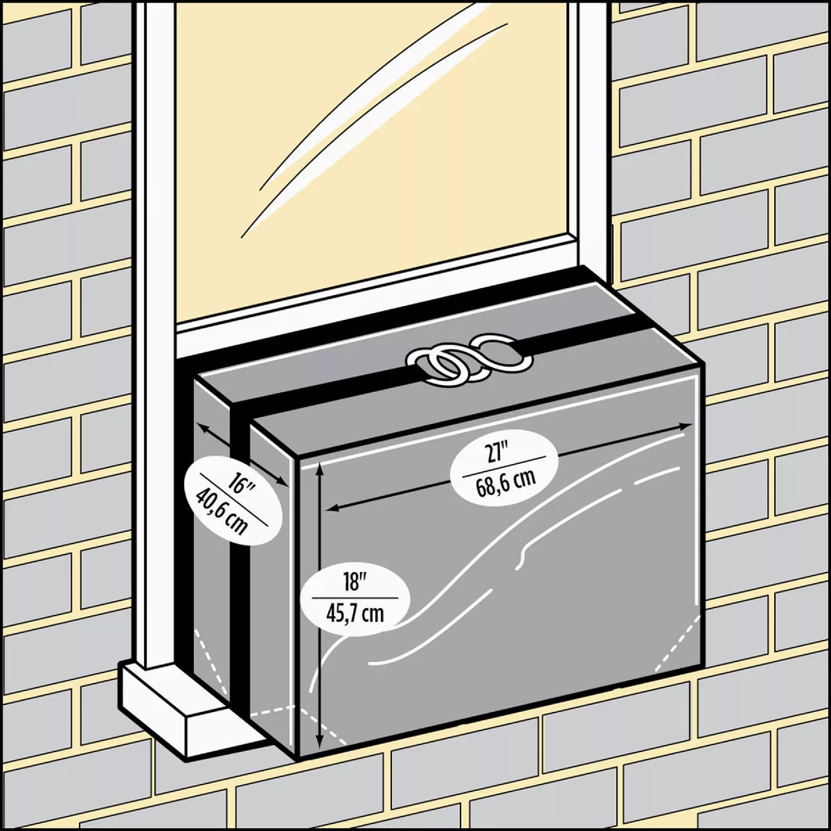 M-D Building Products Small Silver Air Conditioning Cover for Window Units- - photo 6