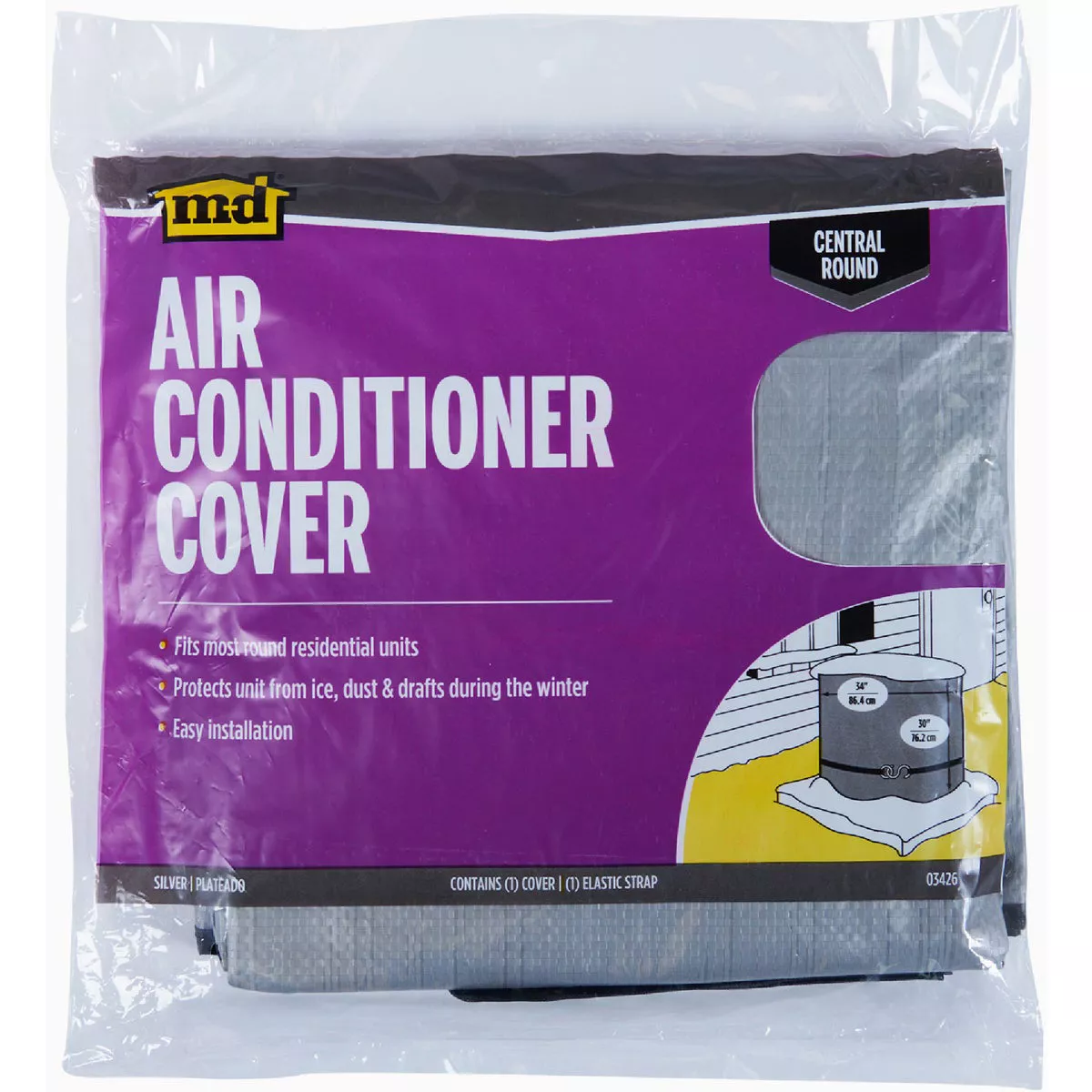 M-D Building Products Silver Air Conditioning Cover for Central Round Units - photo 4