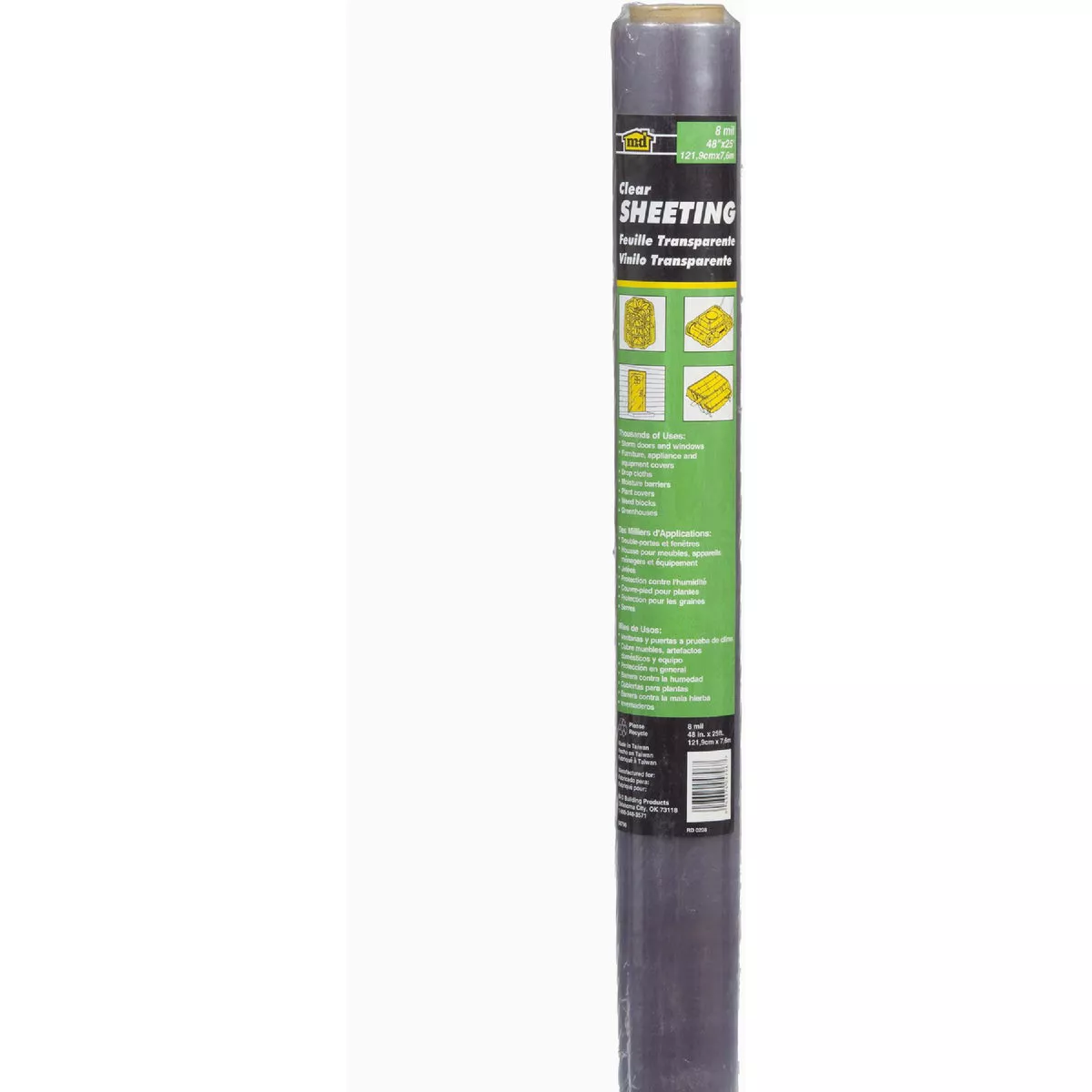 M-D 36 In. x 25 Ft. 8Mil Clear Vinyl Sheeting