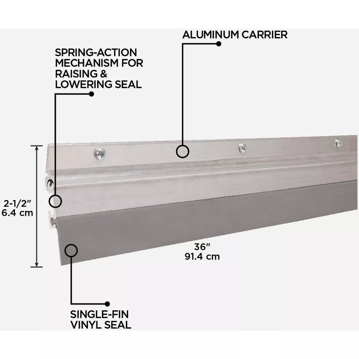 M-D Building Products 0.375 In. 36 In. Silver Door Sweep - photo 4