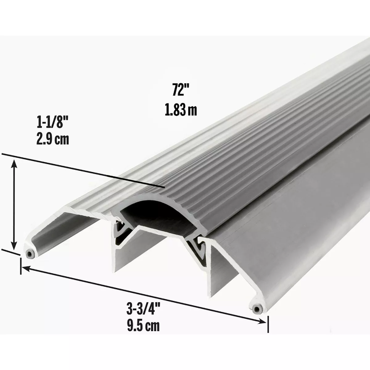 M-D 72 In. High Silver Threshold With Vinyl Seal - photo 3