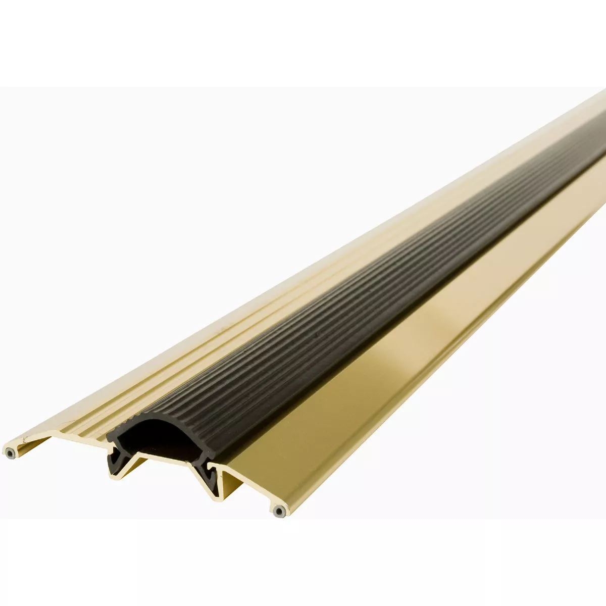 M-D 3-3/4 In. x 3/4 In. x 72 In. Gold Aluminum and Vinyl Heavy-Duty Low-Profile Threshold