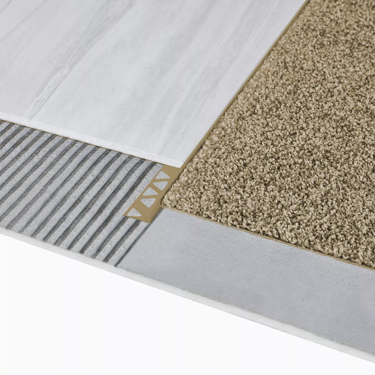 M-D 3/8 In. x 96 In. Bright Brass Aluminum Tile Edge - photo 4