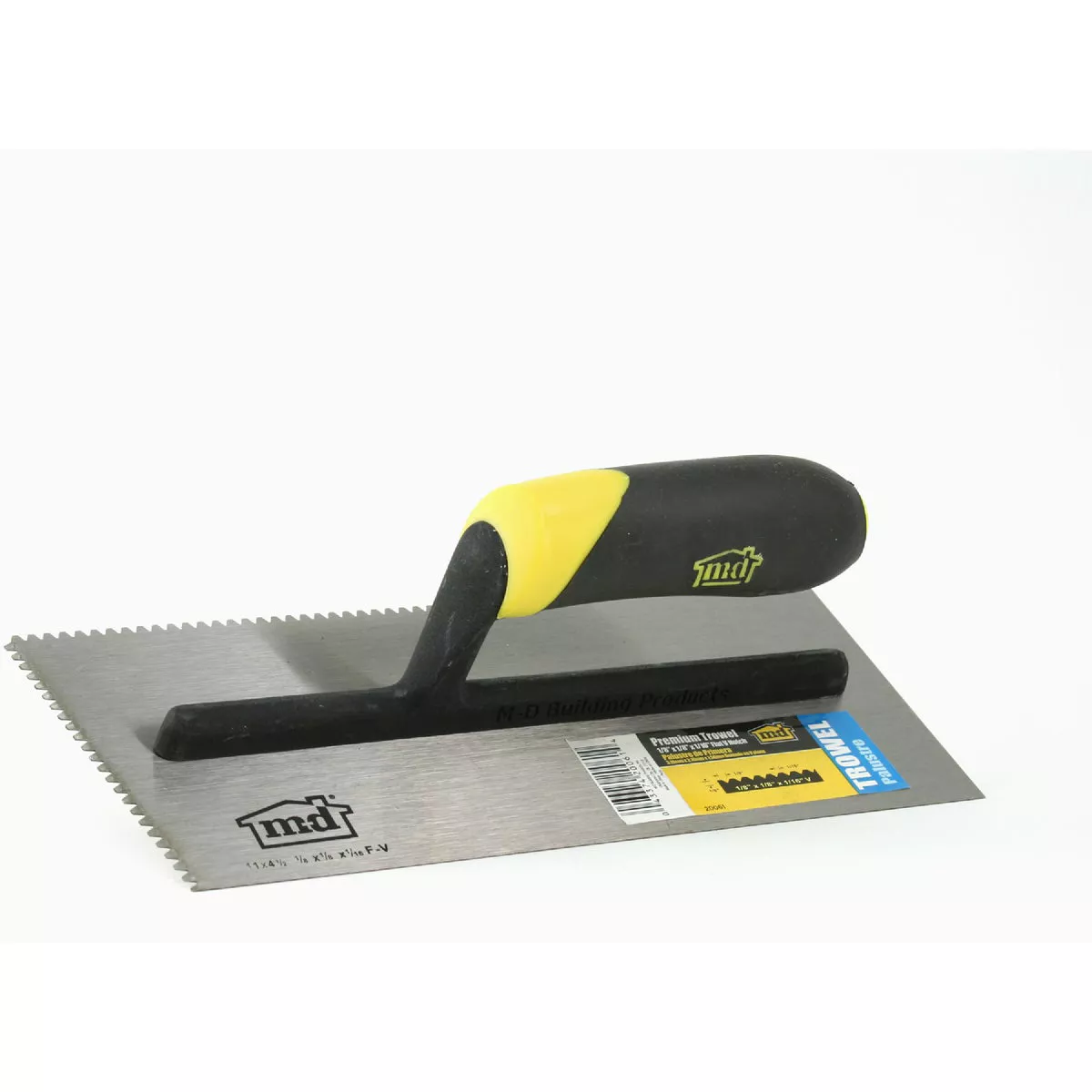 M-D Premium Flat V Notched 1/8 In. x 1/8 In. x 1/16 In. Trowel