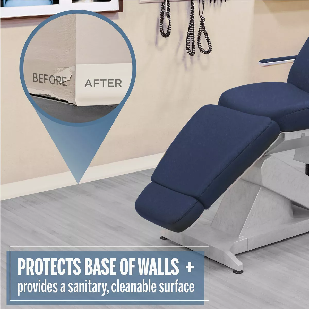 MD 4 In. x 48 In. Almond Adhesive Back Vinyl Wall Base - photo 5