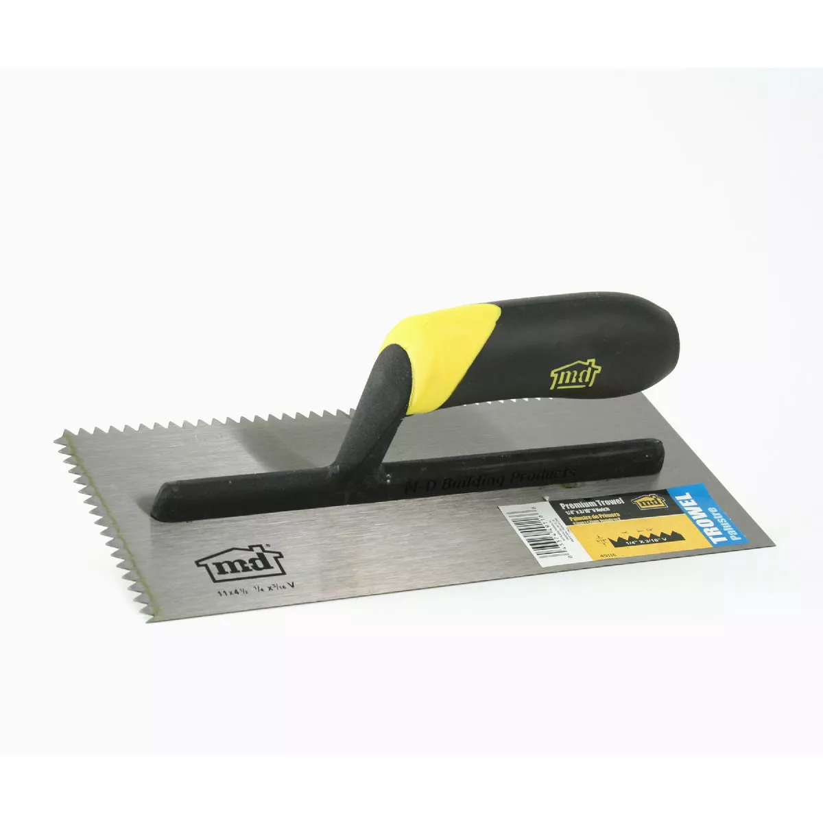 M-D 1/4 In. x 3/16 In. Premium V Notch Trowel