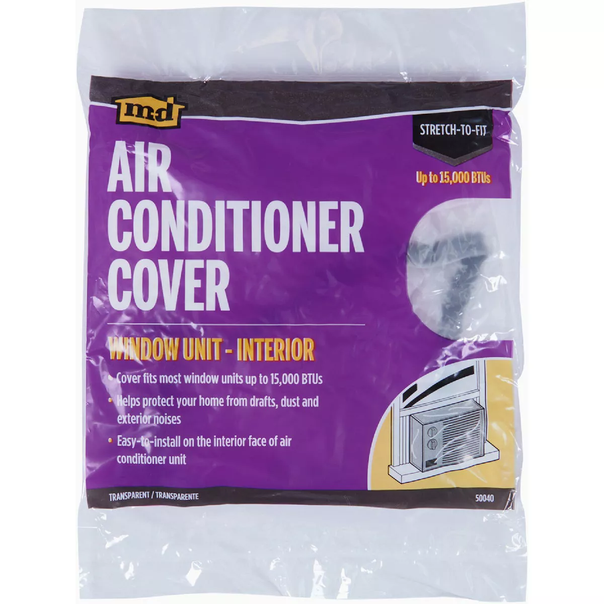 M-D Stretch Interior Window Air Conditioner Cover - photo 4