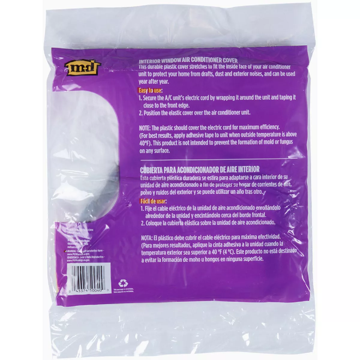 M-D Stretch Interior Window Air Conditioner Cover - photo 3