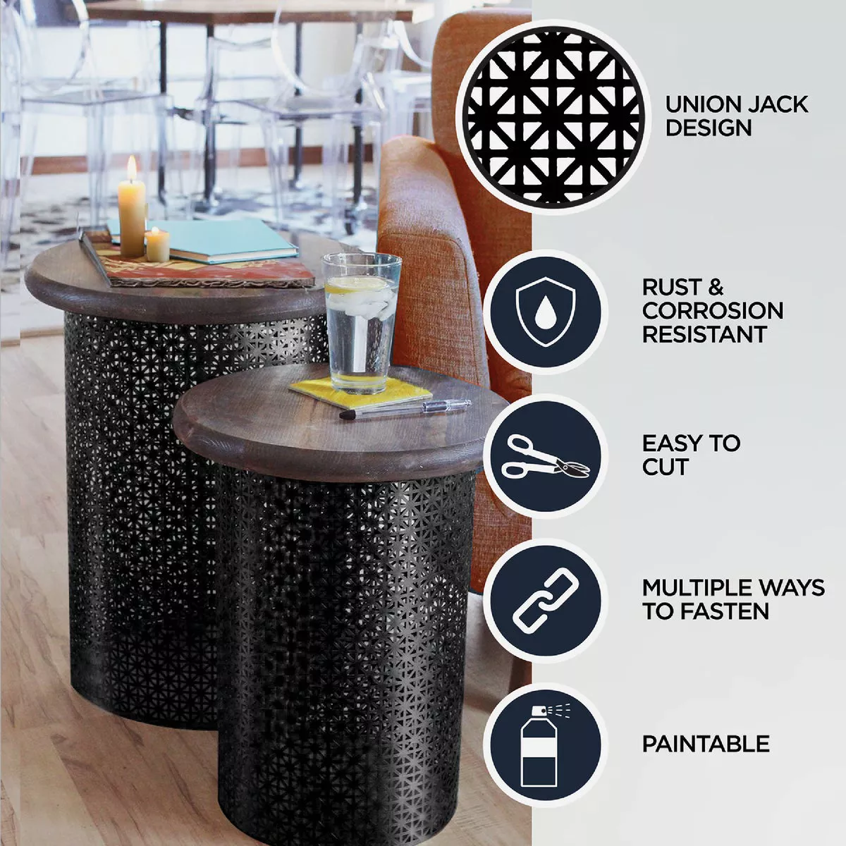 M-D 24 In. x 36 In. x .020 In. Black Aluminum Sheet Union Jack - photo 5