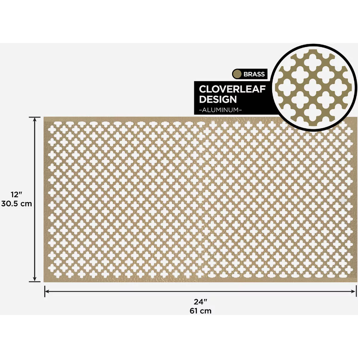 M-D 12 In. x 24 In. x .020 In. Brass Aluminum Sheet Cloverleaf - photo 8