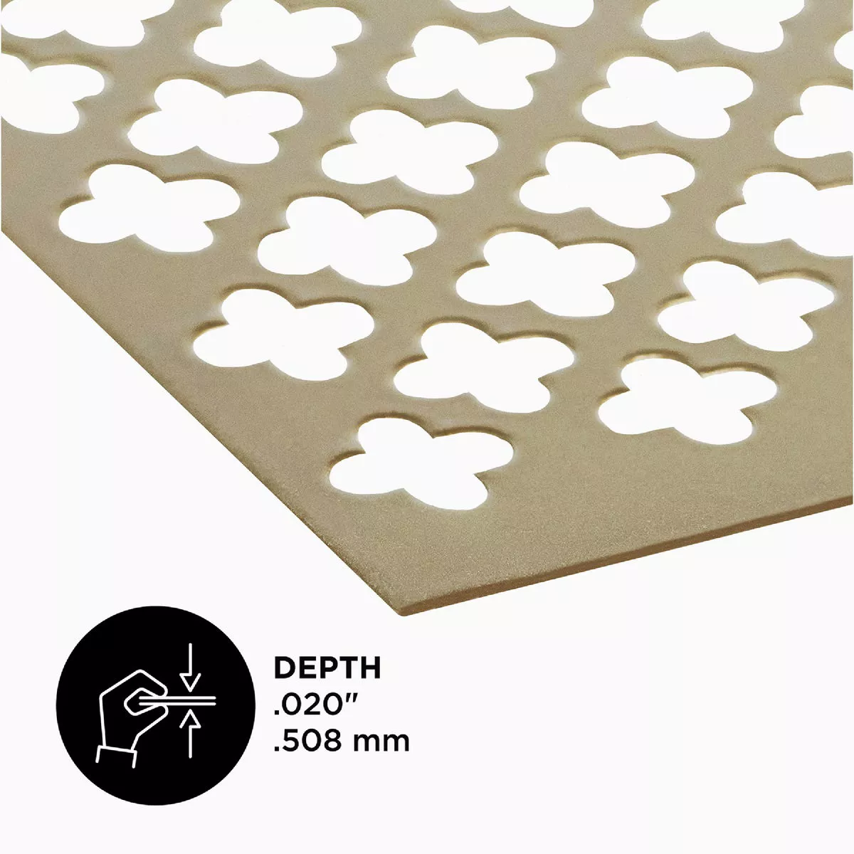 M-D 12 In. x 24 In. x .020 In. Brass Aluminum Sheet Cloverleaf - photo 7