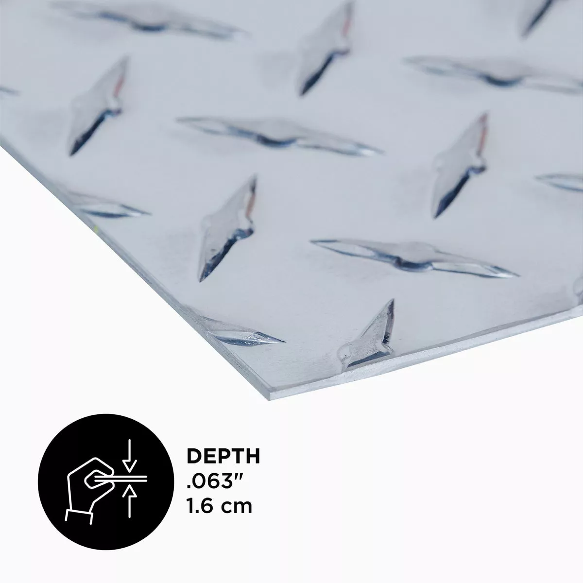 M-D 12 In. x 24 In. x .063 In. Silver Aluminum Sheet Diamond Tread - photo 5