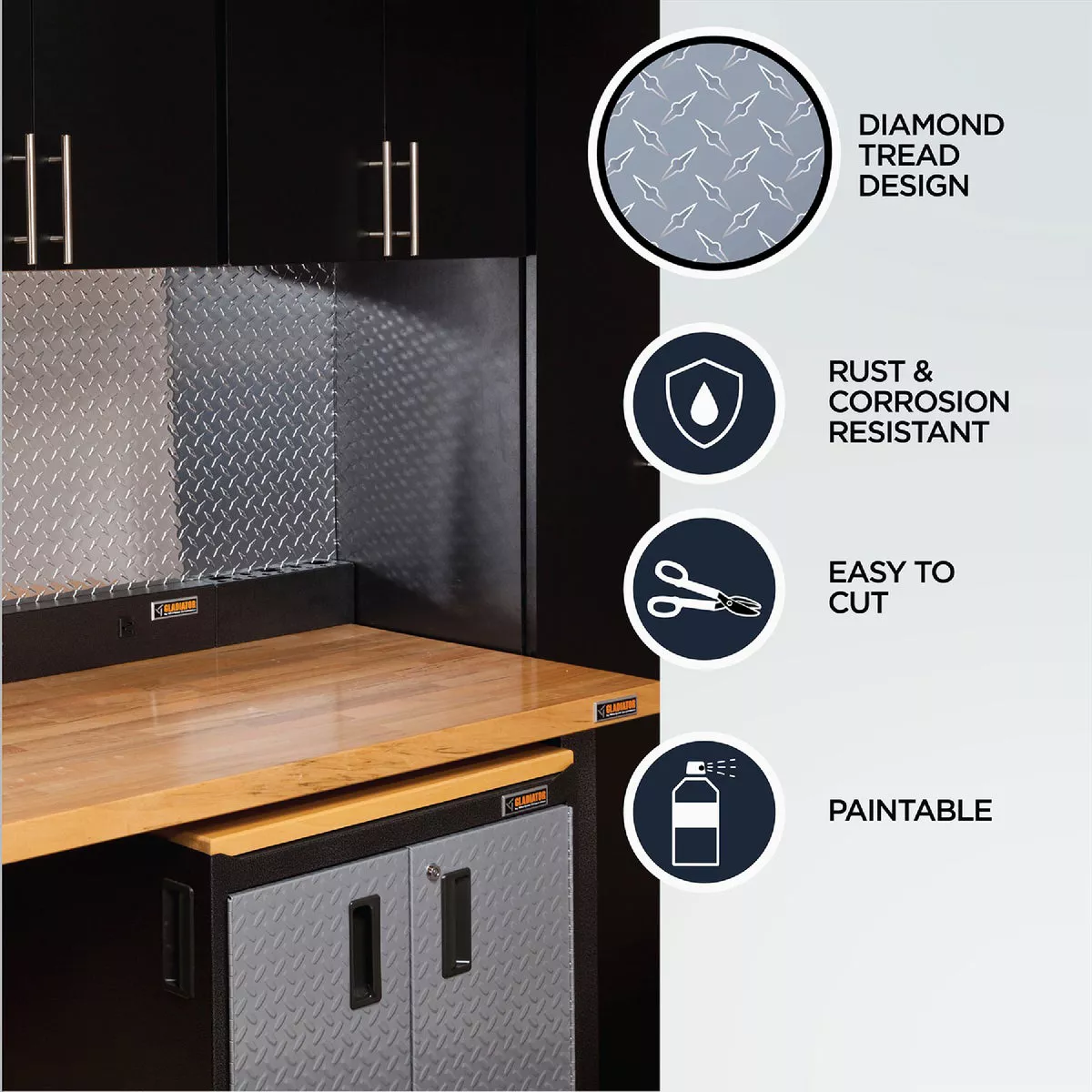 M-D 12 In. x 24 In. x .063 In. Silver Aluminum Sheet Diamond Tread - photo 4