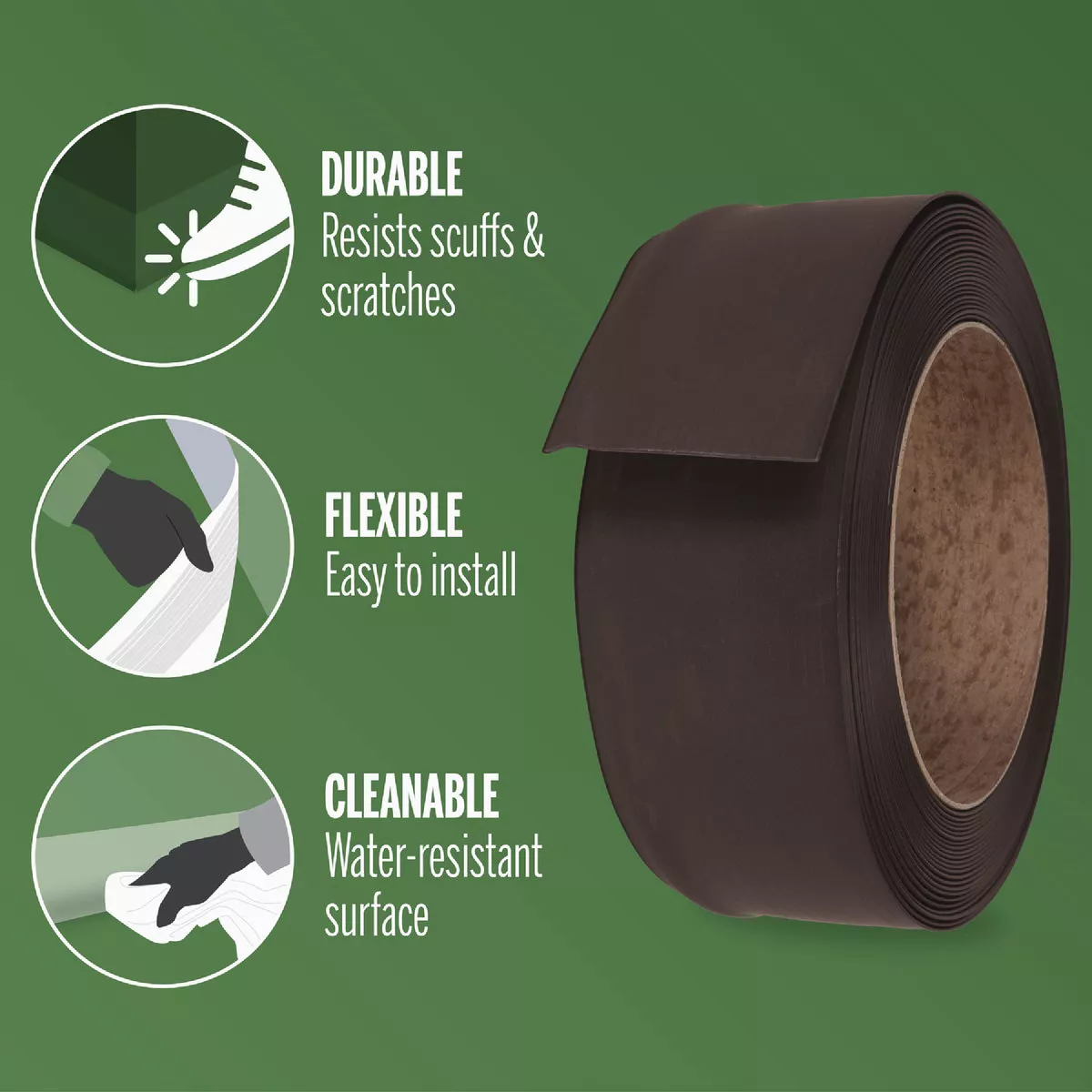 M-D 4 In. x 60 Ft. Brown Vinyl Wall Base - photo 4