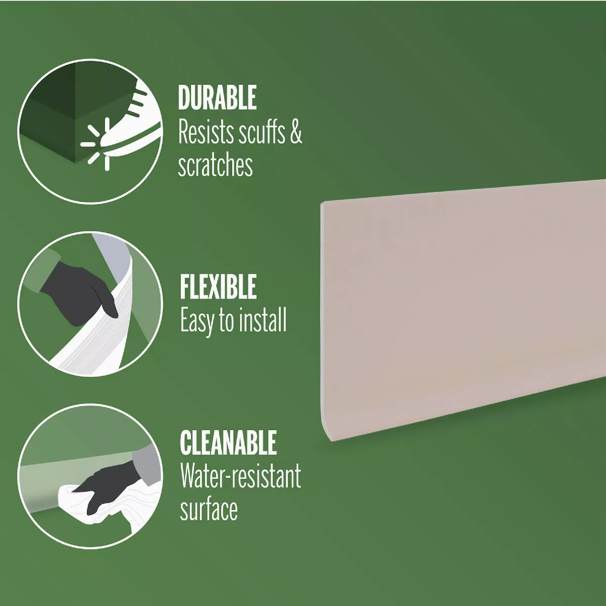 M-D 4 In. x 48 In. Desert Beige Vinyl Wall Base- - photo 4