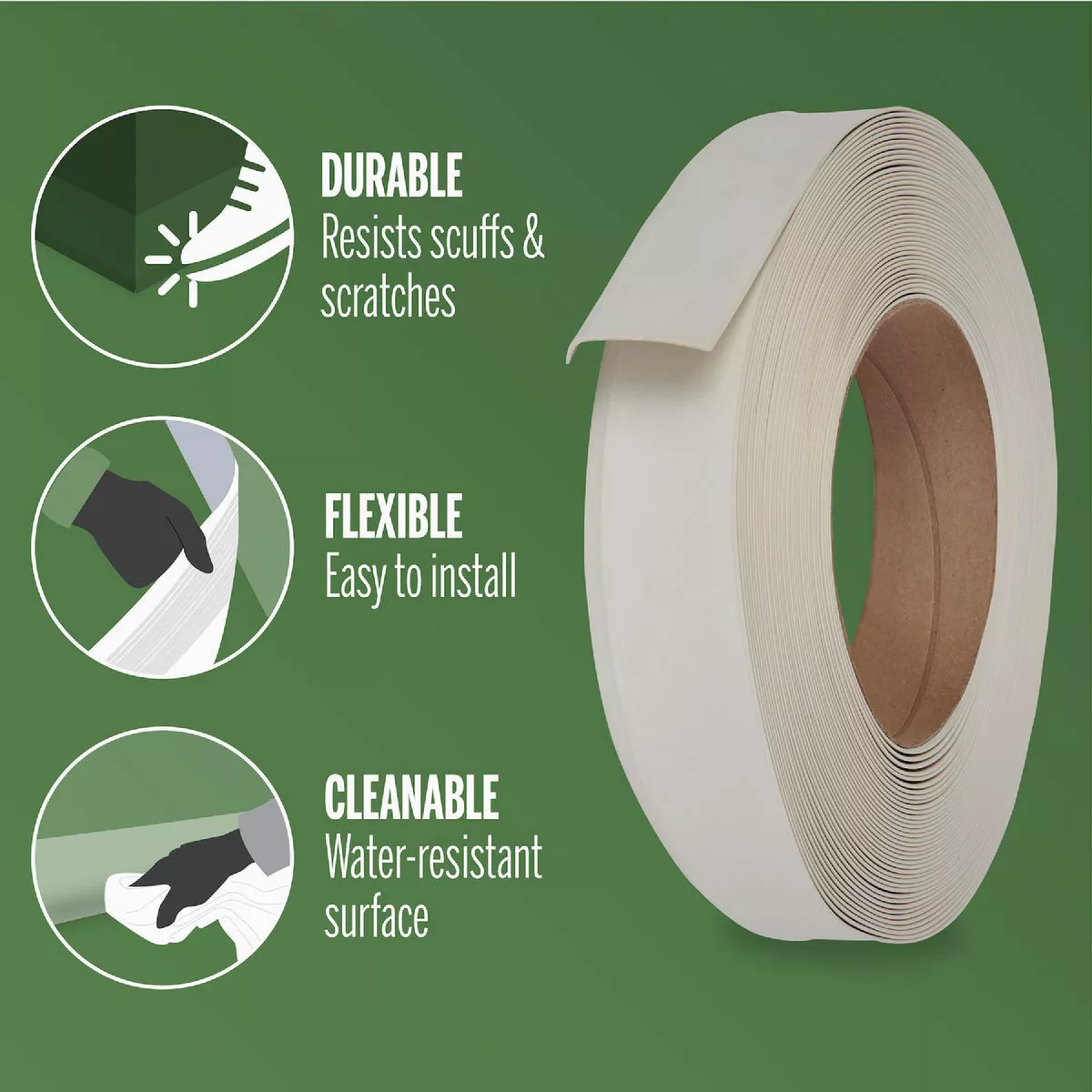 MD 2-1/2 In. x 120 Ft. Almond Wall Base - photo 3