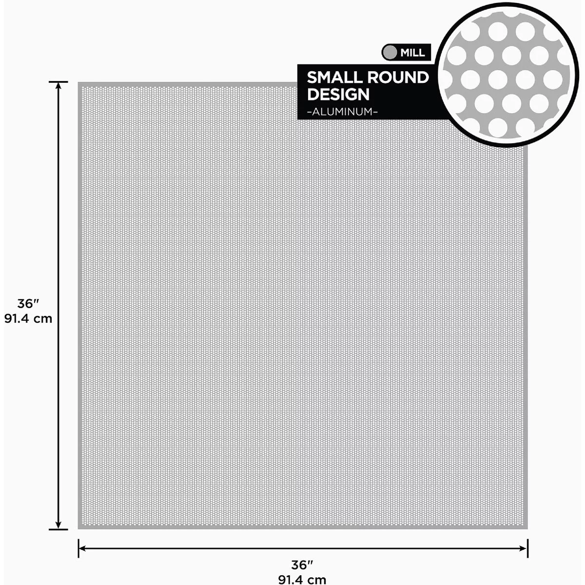 M-D 36 In. x 36 In. x .020 In. Mill Aluminum Sheet Small Round-
