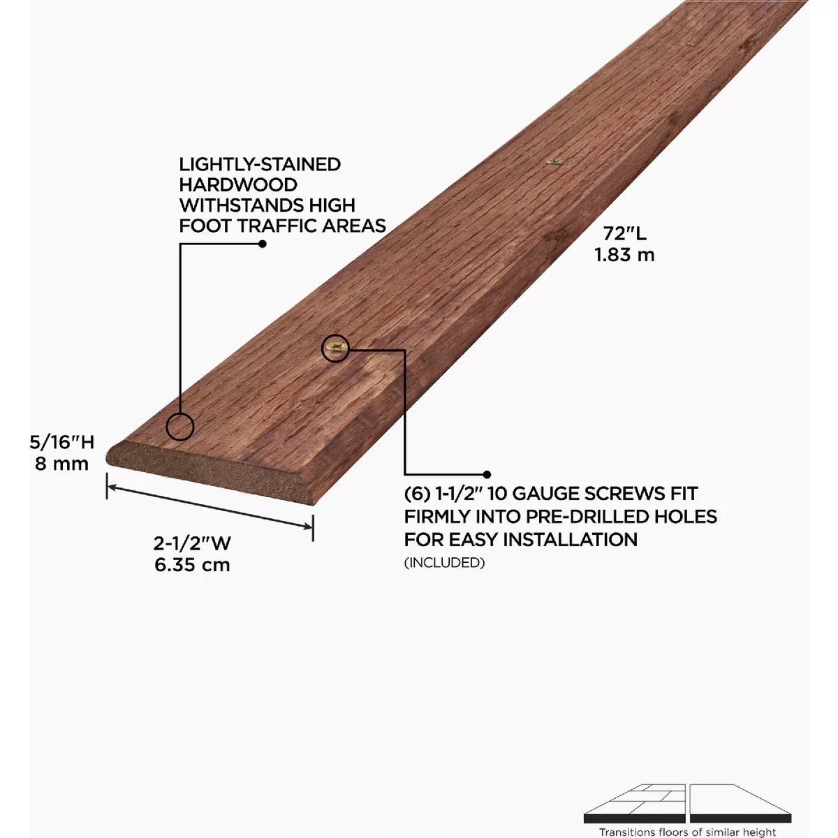 M-D 2-1/2 In. x 72 In. Hardwood Seam Binder - photo 2