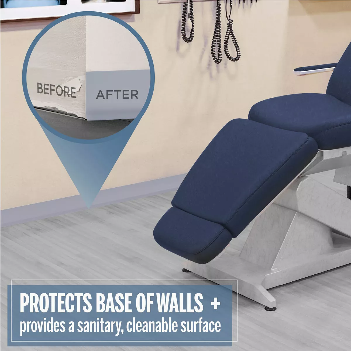 M-D 4 In. x 20 Ft. Silver Gray Self-Stick Vinyl Wall Base - photo 5