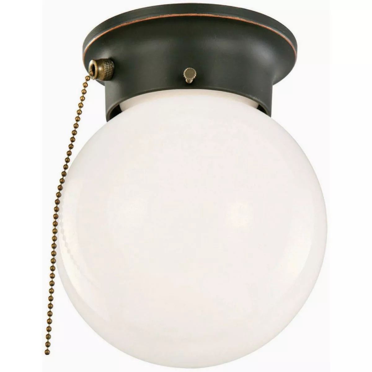 Design House Oil-Rubbed Bronze Incandescent Round Flush Mount Ceiling Light Fixture