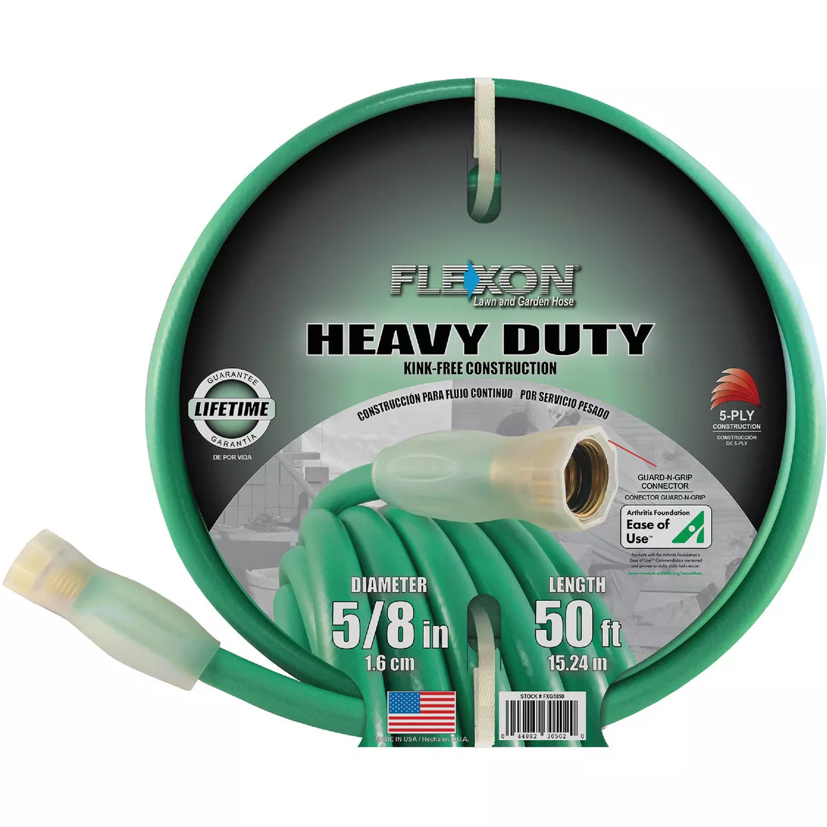 Flexon 5/8 In. Dia. x 50 Ft. L. Heavy-Duty Garden Hose