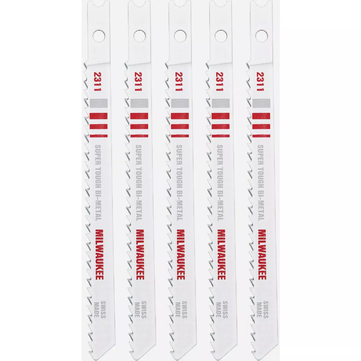 Milwaukee 4 In. 10 TPI U-Shank Wood Bi-Metal Jig Saw Blades (5-Pack)
