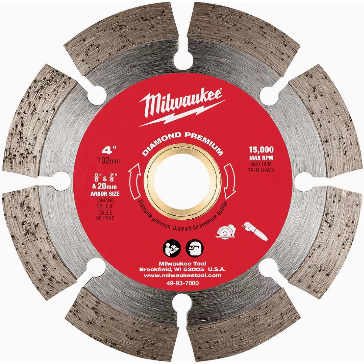 Milwaukee 4 In. Premium Segmented Rim Diamond Blade