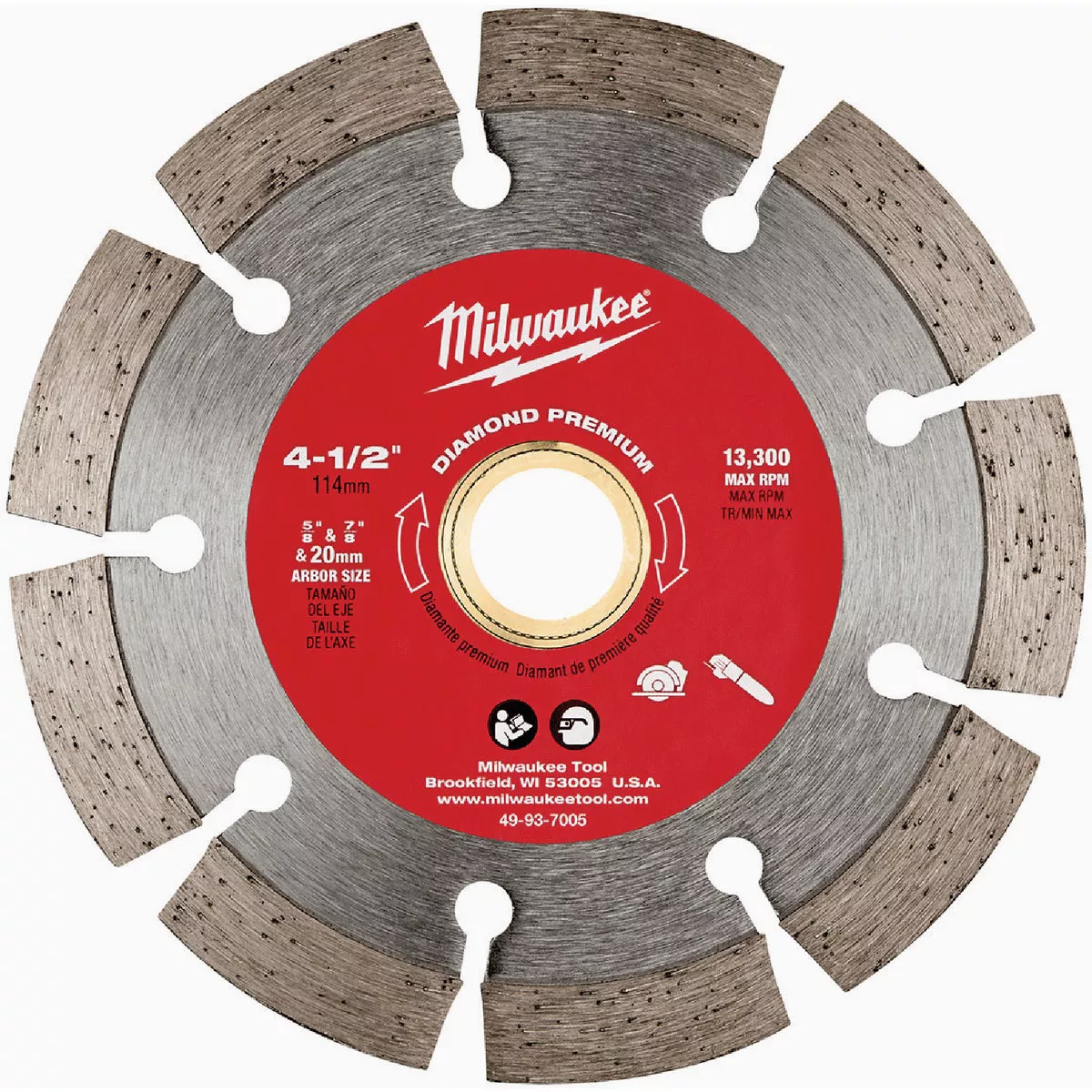 Milwaukee 4-1/2 In. Premium Segmented Rim Diamond Blade | True Value ...