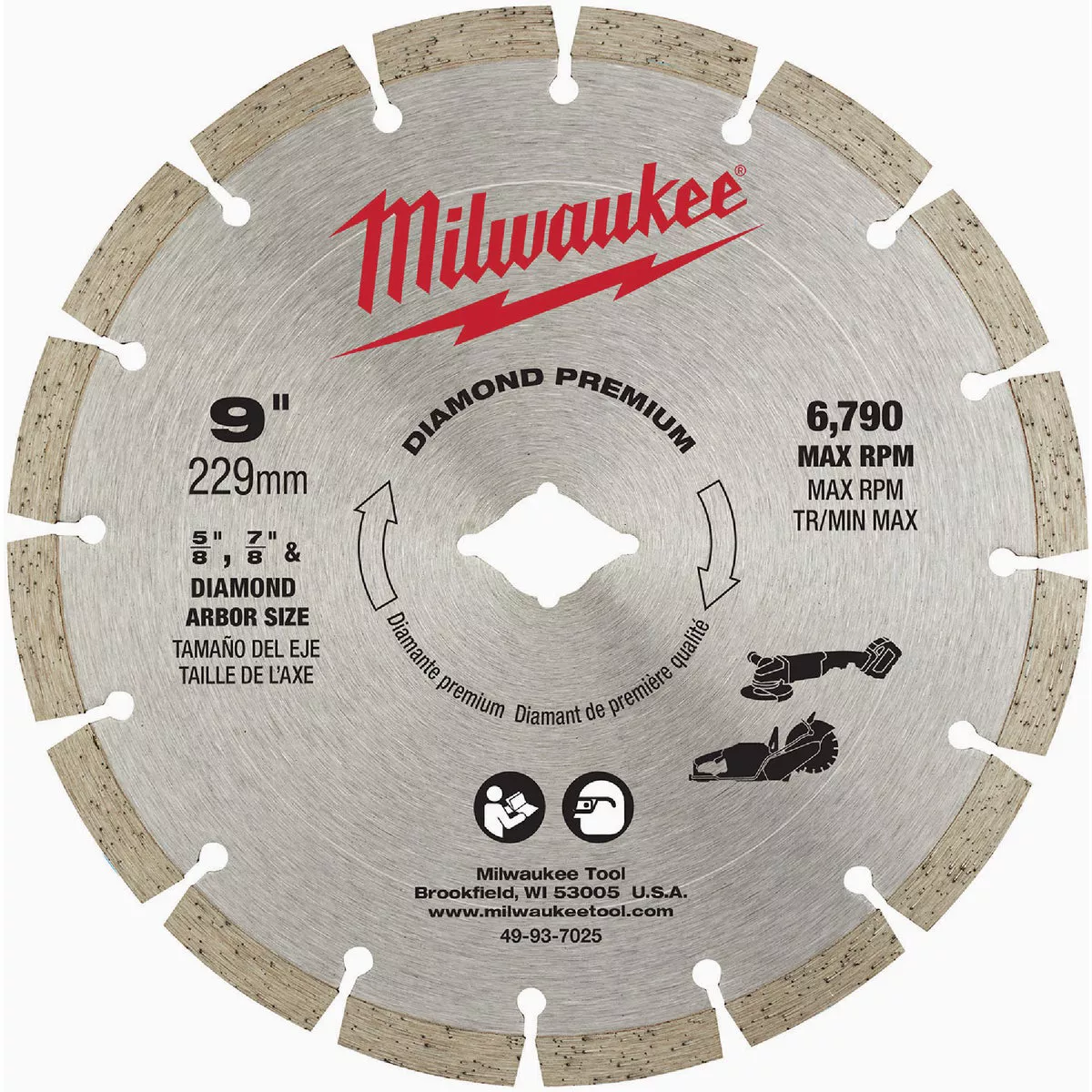 Milwaukee 9 In. Premium Segmented Rim Diamond Blade